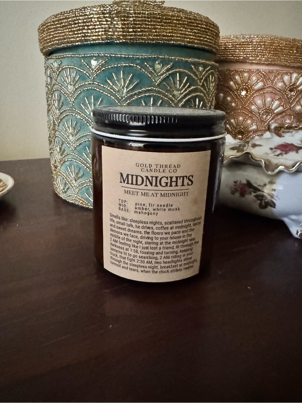 Taylor Swift MIDNIGHTS Scented Candle - Black and Cream Label